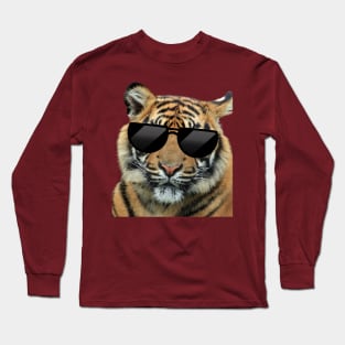 Tiger with Sunglasses Long Sleeve T-Shirt